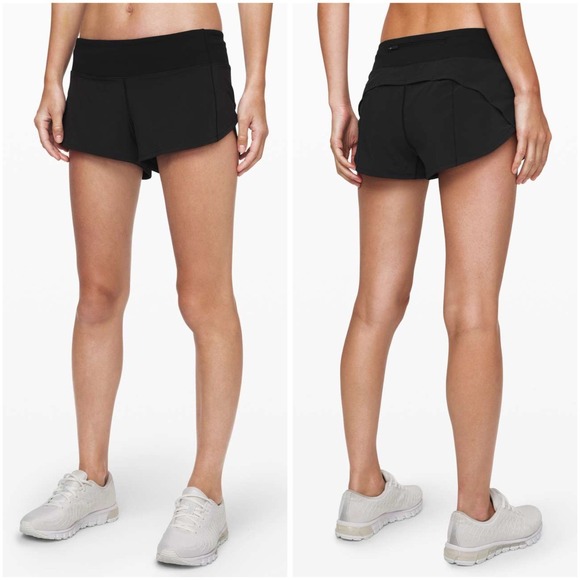 Lululemon Speed Up Short *2.5" Women's 2 Black W7AO6R - Picture 1 of 16